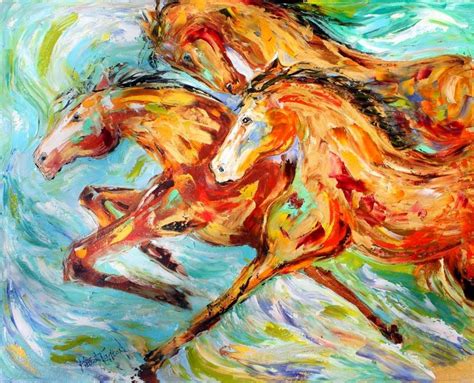 Karen Tarlton: Original oil painting Wild Horses by Karen Tarlton