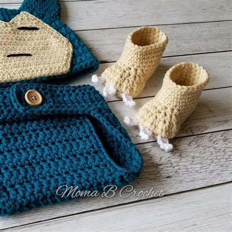 Crochet Snorlax Baby Set Snorlax Hat Snorlax Baby Set - Etsy