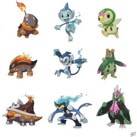 Type swapped gen 4! Starter Pokemon! : pokemon | Pokemon stuff I like | Pinterest | Pokemon ...