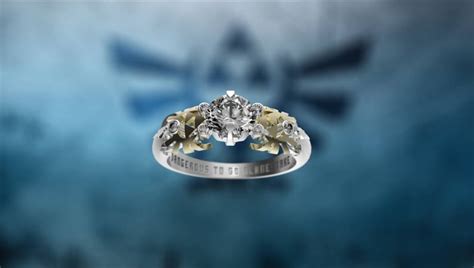 Zelda Engagement Ring Triforce Inspired White Gold Engagement | Etsy