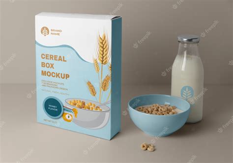 Premium PSD | Cereal box design mockup