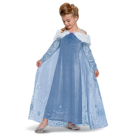 Elsa Frozen Adventure Dress Deluxe Costume - Walmart.com - Walmart.com