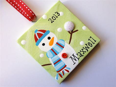 Personalized Snowman Ornament - Etsy