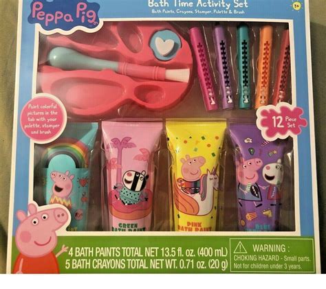 PEPPA PIG Bath Time Activity Set Paint Crayons Set NEW IN BOX Ages 3+ | #3882794269