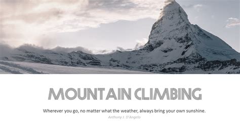 Mountain climbing PPT Templates