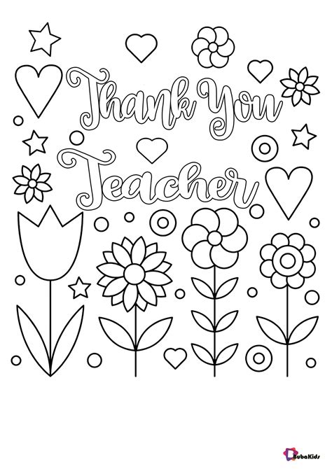 Teacher Appreciation Cards Printable To Color