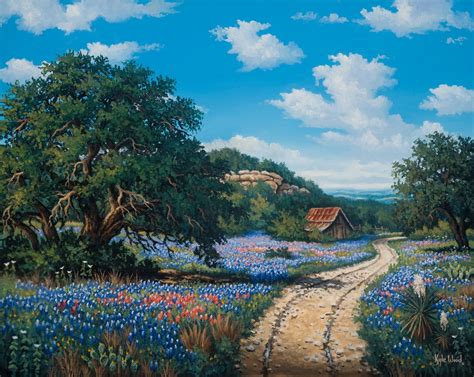 Artists Of Texas Contemporary Paintings and Art: "Hill Country Blues" by Kyle Wood