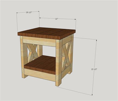 Farmhouse End Table Plans With Pictures - Etsy