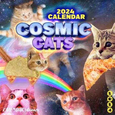 Buy Cosmic Cats: A Whimsical Space Cats 2024 | Planner: An 18-Month Adventure with Cats in Space ...