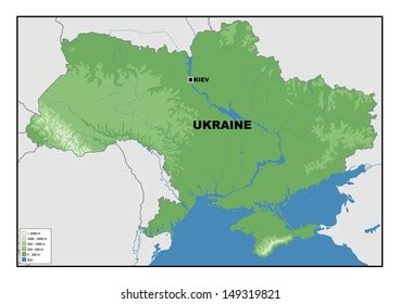 Physical Map Ukraine Stock Illustration 149319821 | Shutterstock