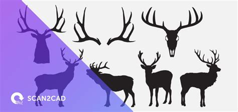 Deer | Free DXF Files | Scan2CAD