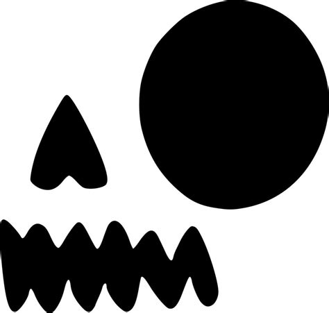 black and white of zombie face icon 20598808 Vector Art at Vecteezy