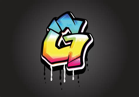 G letter 3D Graffiti Dripping alphabet font vector 11974545 Vector Art at Vecteezy