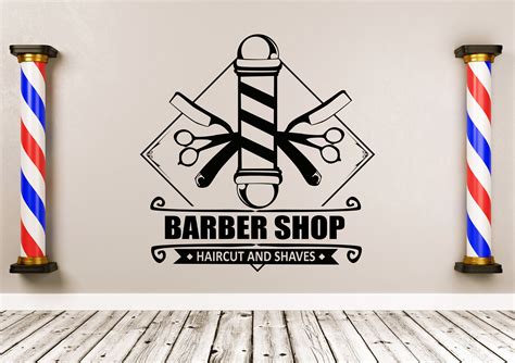 Barber Shop Wall Decal Barber Shop Wall Sticker Barber - Etsy UK