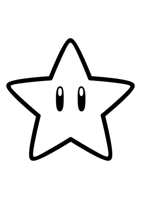 Mario Star Printable Coloring Pages