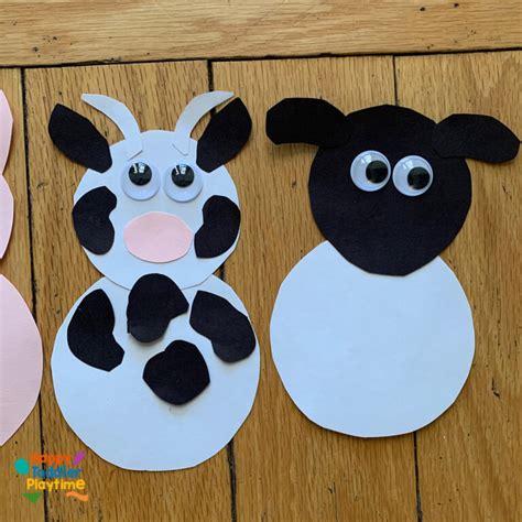 Farm Animal Finger Puppets Craft - Happy Toddler Playtime