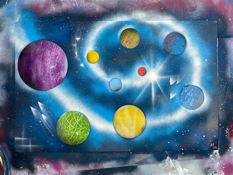 Spiraling Galaxy spray Paint Art - Etsy