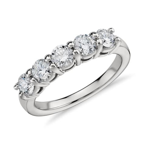 Eternal Five Stone Diamond Ring in Platinum (1 ct. tw.) | Blue Nile