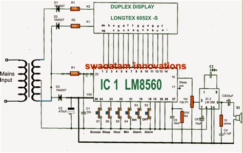 24 Hour Digital Clock Circuit Diagram