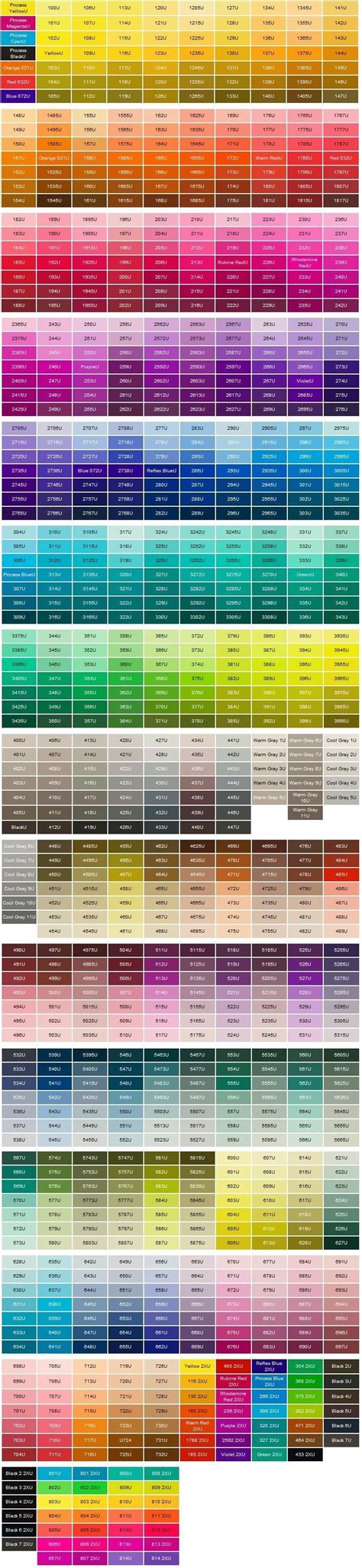 pantones | Pantone color chart, Pantone color, Color chart