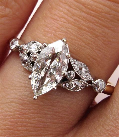 marquise art deco engagement ring - Google Search (With images) | Engagement rings marquise ...