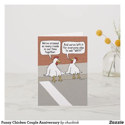 Funny Chicken Couple Anniversary Card | Zazzle | Funny anniversary cards, Funny wedding ...