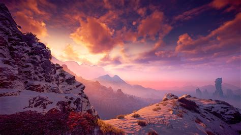 3840x2160 Resolution Horizon Zero Dawn VII Snowy Mountains 4K Wallpaper ...