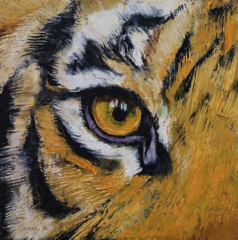 Tiger Eye Painting by Michael Creese