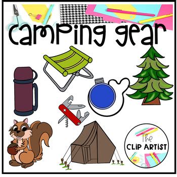 Camping Gear Clip Art by The Clip Artist | TPT