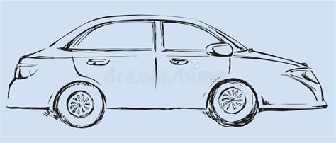 Vector Drawing. Modern Car. Side View Stock Vector - Illustration of drawing, background: 43167229