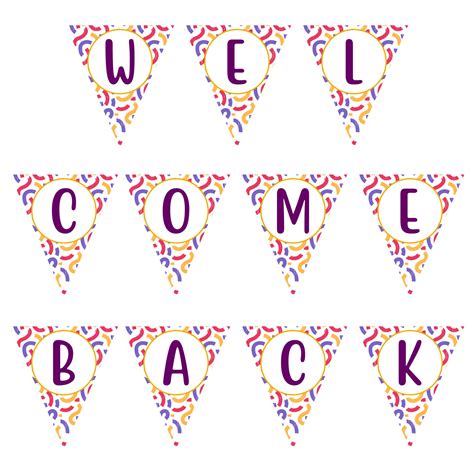 Welcome Back Banner Printable - Printable Word Searches