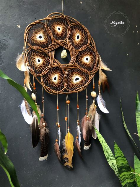 Well-made Dream Catcher Wood Wall Art, Large Dreamcatcher Wall Hanging, Stunning Beautifully ...