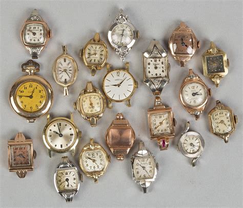 Group Vintage 14k Gold Ladies Watches | Cottone Auctions