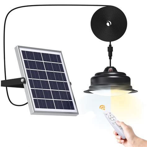 Buy Solar Lights Indoor Outdoor Dual Color Switchable Solar Shed Light with Remote Control ...