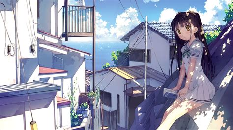 Anime Girl Reading Books Wallpapers - Wallpaper Cave