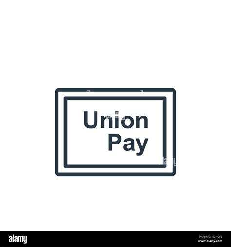 Unionpay outline vector icon. Thin line black unionpay icon, flat vector simple element ...