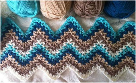 V-Stitch Ripple Afghan Crochet Pattern & Tutorial Free - Styles Idea