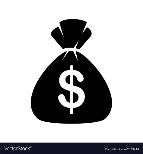 Money bag icon on white background Royalty Free Vector Image