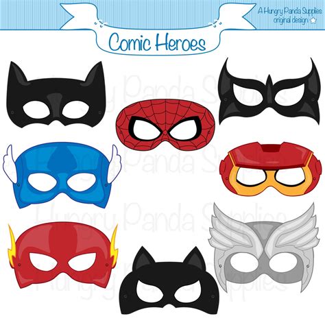 Comic Hero Masks Comic Book Heroes Comic Masks Superhero - Etsy