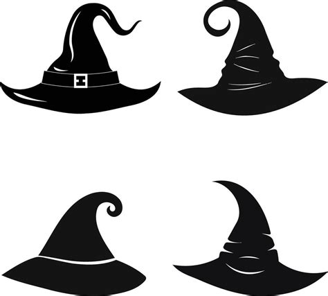 collection of Halloween witch hat silhouette 27501466 Vector Art at Vecteezy