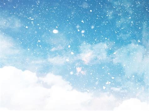 Free Photo | Christmas winter sky background with falling snow