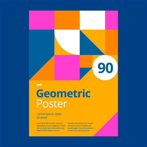 Geometric Poster Design Template Yellow 463833 Vector Art at Vecteezy