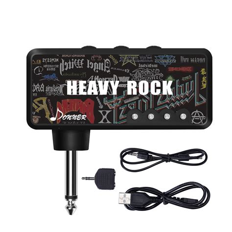 Donner Accustic/Electric Guitar Plug Mini Headphone Amp Amplifier Heavy ...