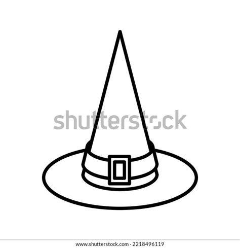 Black Silhouette Halloween Witch Hat Vector Stock Vector (Royalty Free) 2218496119 | Shutterstock