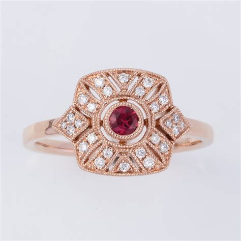 119768 : Ruby & Diamond Ring - Abrecht Bird Jewellers