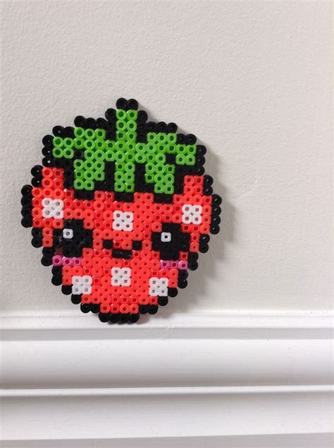 Strawberry Perler Bead Pattern