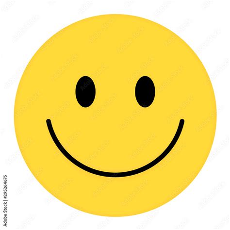 Vecteur Stock Smiley Face. Happy smiley emoji vector yellow. Vector happy circle face. | Adobe Stock