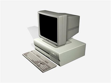 Old Desktop Computer with Monitor 3d model 3D Studio files free download - CadNav