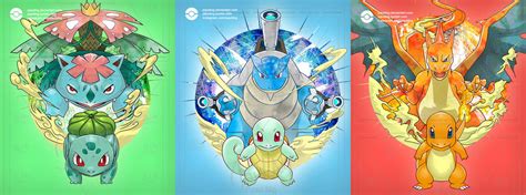 Pokemon - Mega Kanto Starters by pauldng on DeviantArt