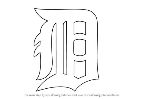 Learn How to Draw Detroit Tigers Logo (MLB) Step by Step : Drawing Tutorials